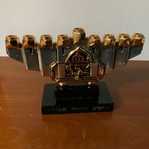 Arad Avraham Studio Kedem menorah-gold and silver plated